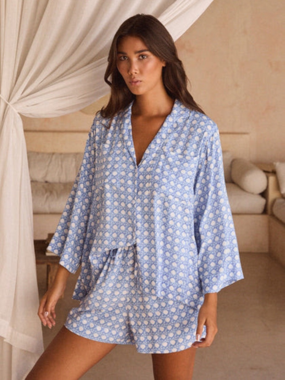 Piyama Peta Sleep Set Cornflower Blue M/L
